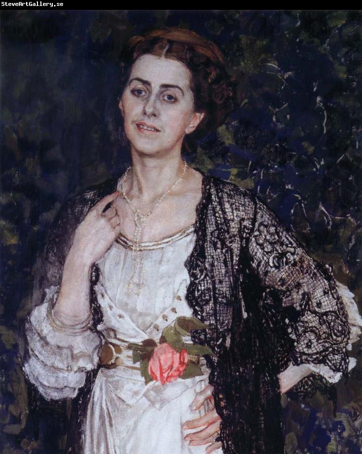 Alexander Yakovlevich GOLOVIN The Portrait of Mrs.Makovska